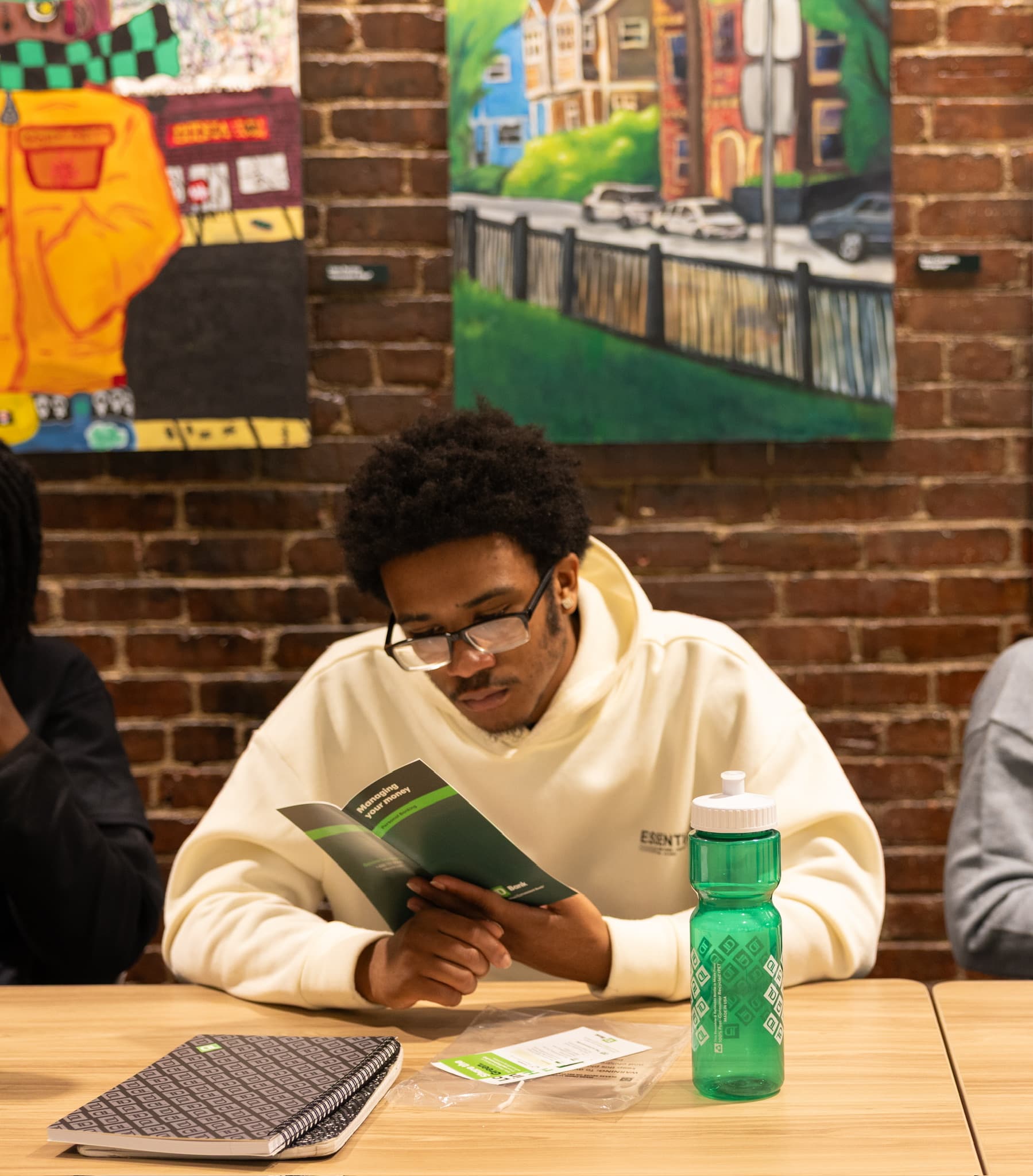 A REBELS student studying financial literacy curriculum